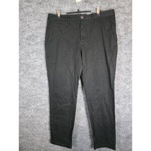 Perk Pants Mens 35x30 Black Slim Fit Stretch Casual Chino Trousers Modern